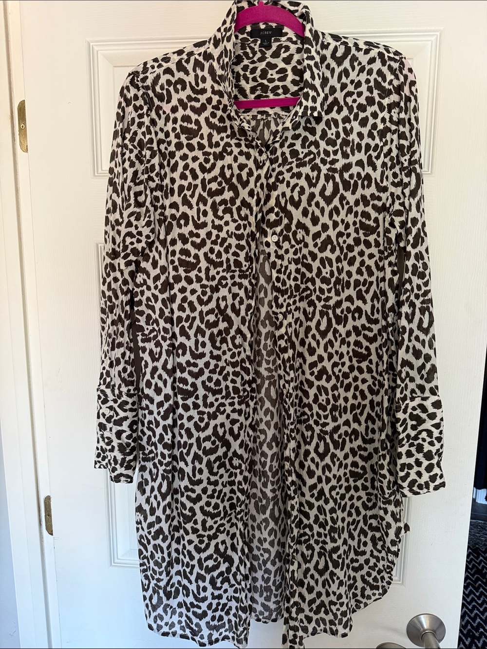 J. Crew Leopard-Print Swim Coverup